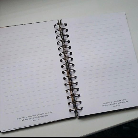 New Journal"Every Good and Perfect Gift Is From Above" Black Multi-Color Floral - Picture 8 of 8